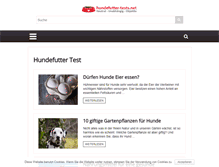 Tablet Screenshot of hundefutter-tests.net